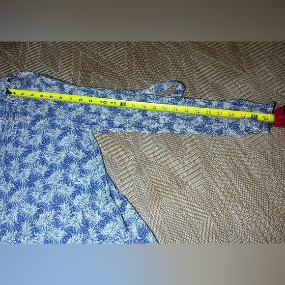 Lucky Brand Women's Tie Front Long Sleeve Print Peasant Blouse,Size Small - Picture 7 of 8